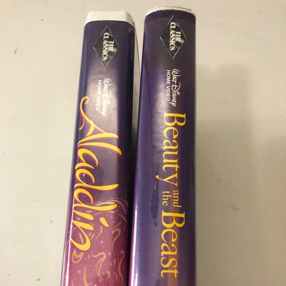 Disney Aladdin and Beauty & the Beast Black Diamond VHS tapes - Picture 2 of 2